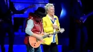 Carlos Santana with Rod Stewart 6-4-14