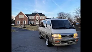 1995 Toyota Hiace 1KZ-TE super custom limited walk around test drive acceletation