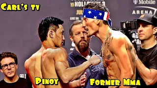 PINOY DINARAG AT BINARAKO SA WEIGH IN NG HAMBOG NA AMERIKANO!! BASAG ANG NGUYA NGUYAAN!!