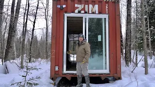 Wiring Exterior POWER on OUR OFF-GRID Shipping Container Cabin in the WOODS