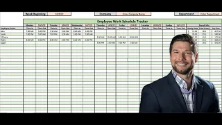 Employee Work Schedule Tracker - Tutorial (Microsoft Excel)