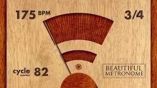 175 BPM 3/4 Wood Metronome HD