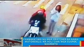 BP: Pambibiktima ng mga snatcher na naka-motorsiklo, na-huli cam