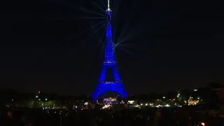 The Eiffel Tower lights up for its 130th birthday