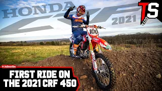SET UP & FIRST RIDE ON THE 2021 HONDA CRF450 | FIRST VLOG!!