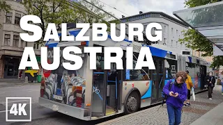 Bus Ride Salzburg City Center to Europark Line 1 ASMR • Virtual World in 4K