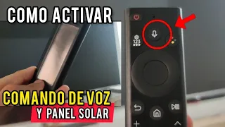 Control Remoto TV Samsung con PANEL SOLAR y Comando de Voz SIN PILAS Bu8200 como Activarlo Tutorial