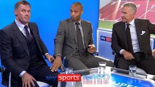 Thierry Henry touches Jamie Carragher's leg again