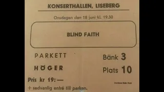 Blind Faith Konserthallen. Göteborg, Sweden. Live June 18 1969 (I was there).