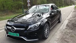 2017 Mercedes AMG C63 People Reaction - Review Sound Loud Drive Exhaust Acceleration