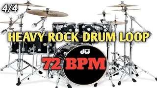 HEAVY ROCK DRUM LOOP | 72 BPM