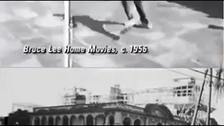 Bruce Lee - Ving Tsun (Wing Chun) 歷史時空   1956年香港  六十三年前李小龍家庭影片  在大廈天台比試詠春 未證實李小龍在片中比試