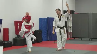 Jeremy and Jayden Taekwondo sparring