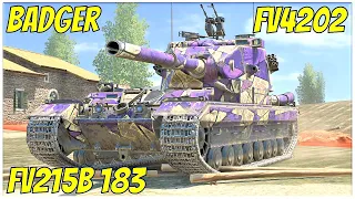 FV215b 183, Badger & FV4202 ● WoT Blitz