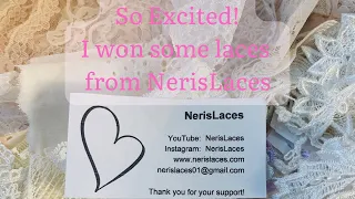 My Lace Winnings from @NerisLaces I love them! #lacehaul #laces