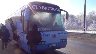 Видео с места столкновения двух автобусов под Тулой