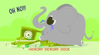 HICKORY DICKORY DOCK song. The elephant cries. effects: color inversion