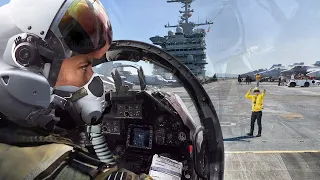 A Day in the Life of US Navy Pilots on a $13 Billion Aircraft Carrier