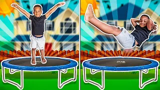 DJ DOES CRAZY BACKFLIPS & TRICKS ON THE TRAMPOLINE | The Prince Family Clubhouse