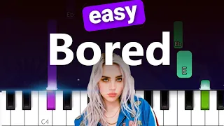 Billie Eilish - Bored  EASY PIANO TUTORIAL