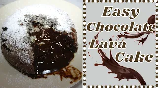 Chocolate Lava Cake (Using a box mix!) Only 4 ingredients