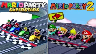 Mario Party Superstars vs Mario Party 2 - All Minigames Comparison (Switch vs N64)