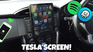 Tesla-Style Screen for Toyota 86 2012-2016 with Apple CarPlay/Android Auto