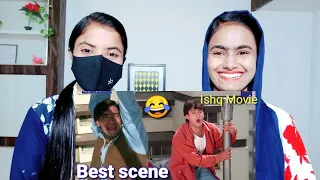 Reaction on Ishq movie Best Comedy Scene🤣/Pipe Scene/Amir Khan/Ajay devgan/Kajol/Atoz