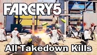 Far Cry 5 - All Takedown Kills (Every Sidearms & Melee weapons)