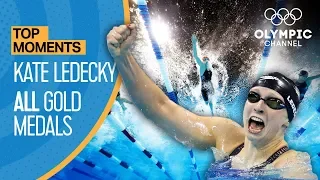 Katie Ledecky  - ALL Gold Medal Races | Top Moments