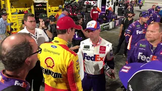 Raw footage of Denny Hamlin-Joey Logano fracas at Martinsville | NASCAR Cup Series