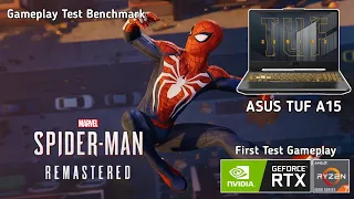 MARVEL SPIDERMAN FIRST TEST - Asus Tuf Gaming A15 (Ryzen 7 4800H + RTX 3050) 16GB RAM Gameplay