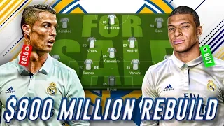 $800 MILLION REAL MADRID REBUILD WHOLE TEAM CHALLENGE - FIFA 18 CAREER MODE
