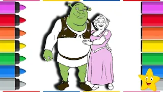 SHREK COLORING PAGES! COLOR THE COUPLE IN LOVE 🧌