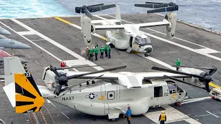 US Navy. CMV-22 Osprey. Flight operations on the aircraft carrier USS Carl Vinson (CVN 70).