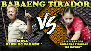 MGA HALIMAW SA GALING MAG BILYAR ANG NAKAABANG TOURNAMENT! | BABAENG TIRADOR NG DAVAO RICA VS SINGE