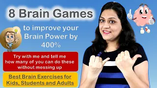 8 Brain Games for kids | Memory games for Kids | Brain Exercises to improve memory and concentration