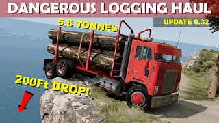 Gavril T-Series: Extremely Dangerous Logging Transport | BeamNG.Drive 0.32 Update Cinematic