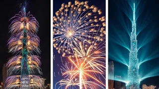 Burj khalifa Fireworks New Year 2023