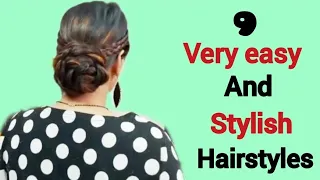 TOP 9 Simple And Easy Hairstyle Do It Yourself | New Hair Bun Styles Claw Clip