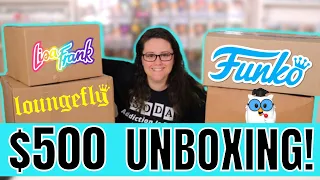 Unboxing OVER $500 worth of Funko Pops, Sodas and Loungefly Bags!