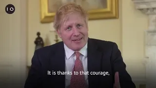 Boris Johnson makes first statement since leaving St Thomas' Hospital - 12th April 2020