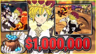 I GOT THE $1.000.000 MELIODAS SKIN! PVP SHOWCASE OF THE MOST WHALE OUTFIT IN THE ENTIRE GAME