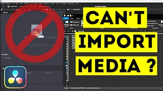 Why Can't You Import Media To Davinci Resolve ? Easy FIX !