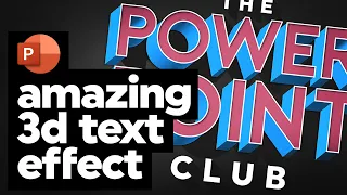 PowerPoint: AMAZING 3D Text Effect