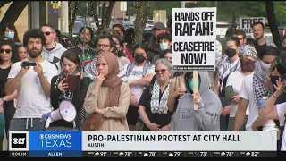 Pro-Palestinian protest at Austin City Hall