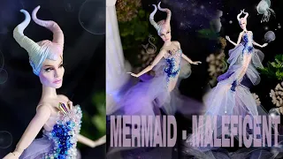 REPAINT DOLL MALEFICENT MERMAID | mermaid dolls | Doll repaint and customisation