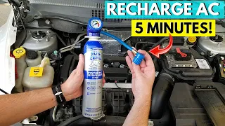 Properly Recharge Your Car's Air Conditioning AC System in LESS than 5 Minutes! -Jonny DIY