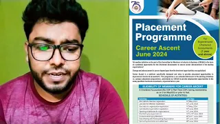 All about Career Ascent Programme 2024 | CA Campus Placement programme | ICAI