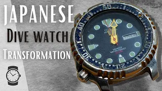 Restoration of a neglected citizen promaster japanese dive watch automatic NY0040 cal. 8200A